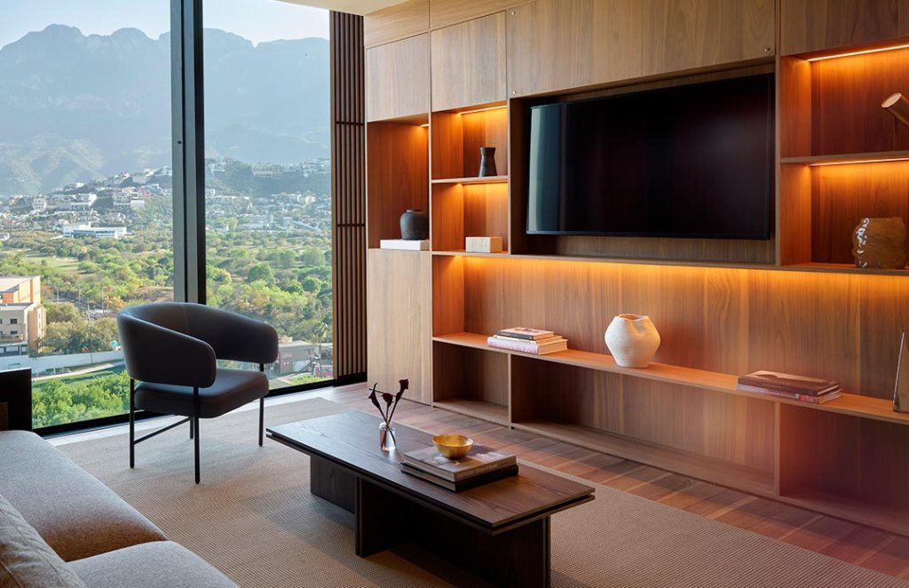 Suite con vista panorámica en hotel de lujo en Monterrey